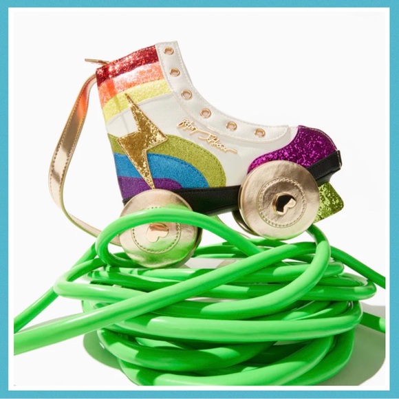 Betsey Johnson Women's Roller Derby Skate Kitsch Crossbody Bag Purse - Picture 9 of 9